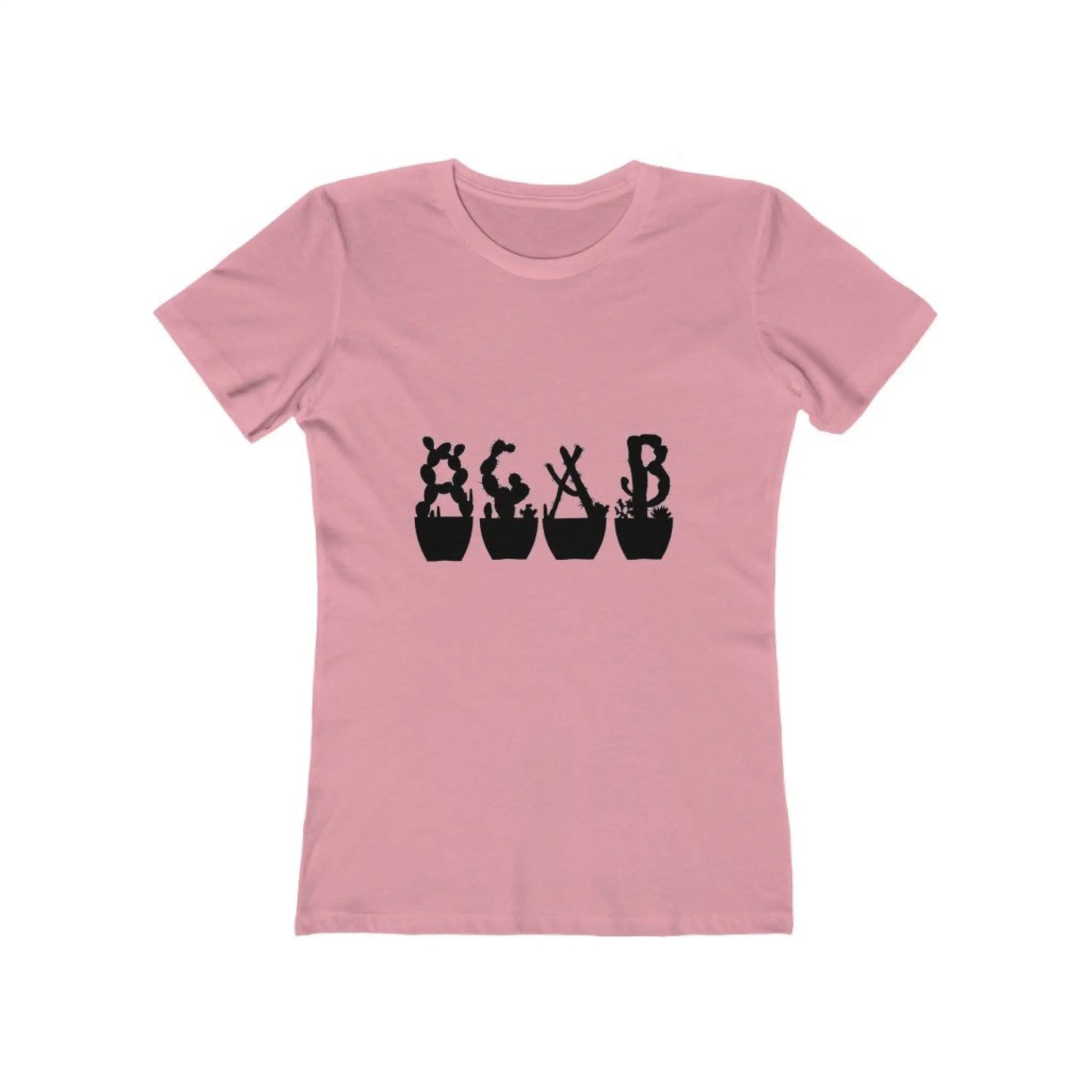 Women’s The Boyfriend Tee - Just Beautiful Cactuses - Solid