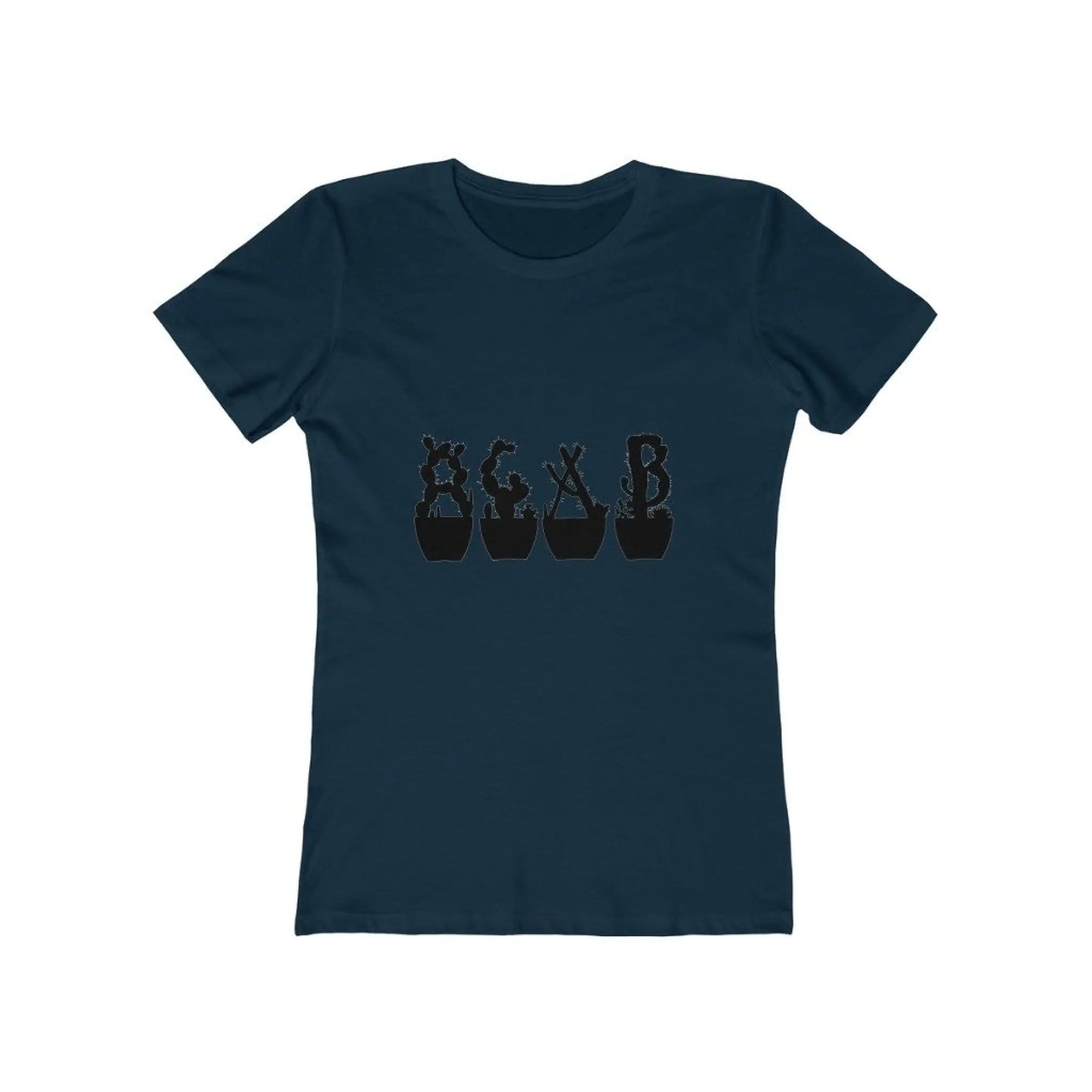 Women’s The Boyfriend Tee - Just Beautiful Cactuses - Solid