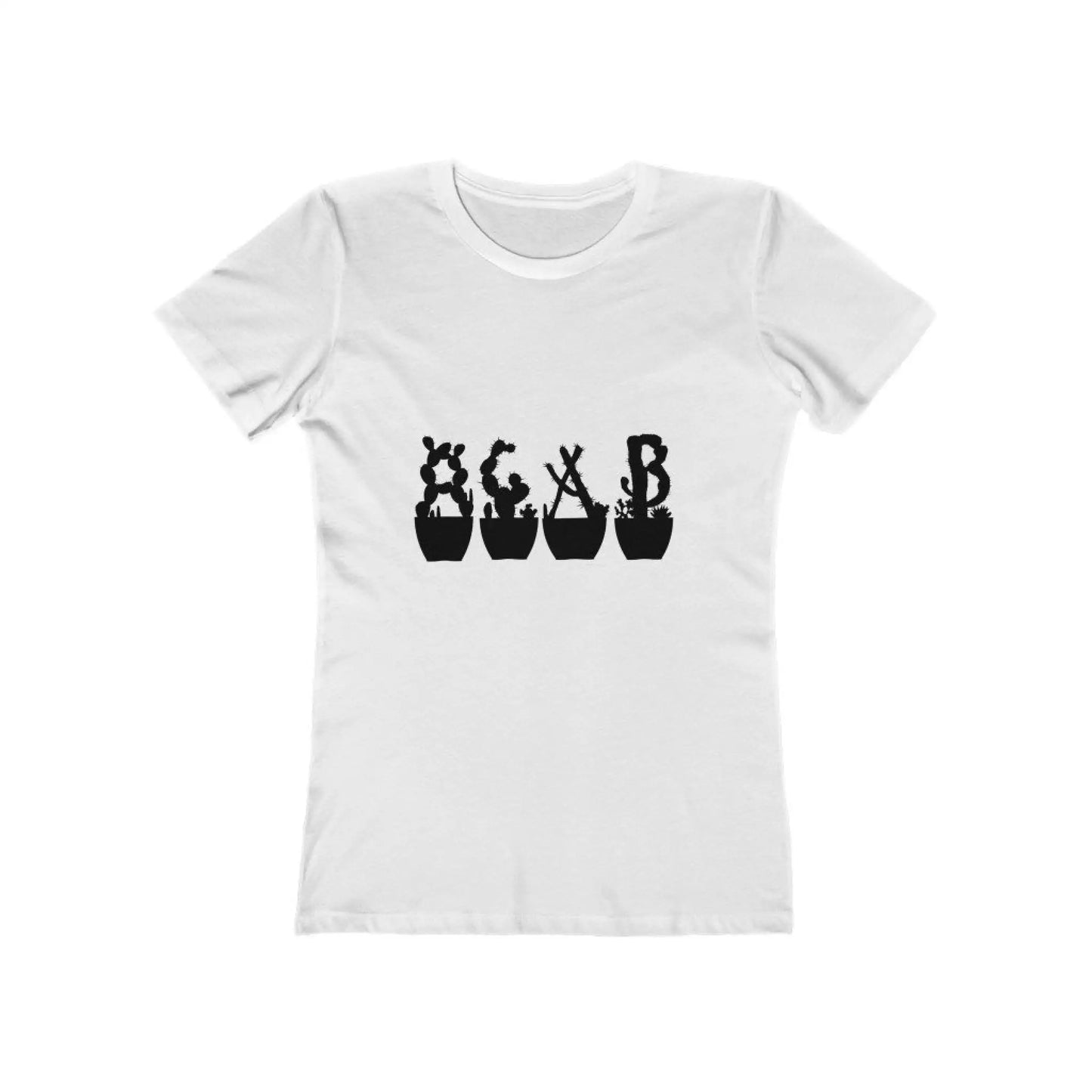 Women’s The Boyfriend Tee - Just Beautiful Cactuses - Solid