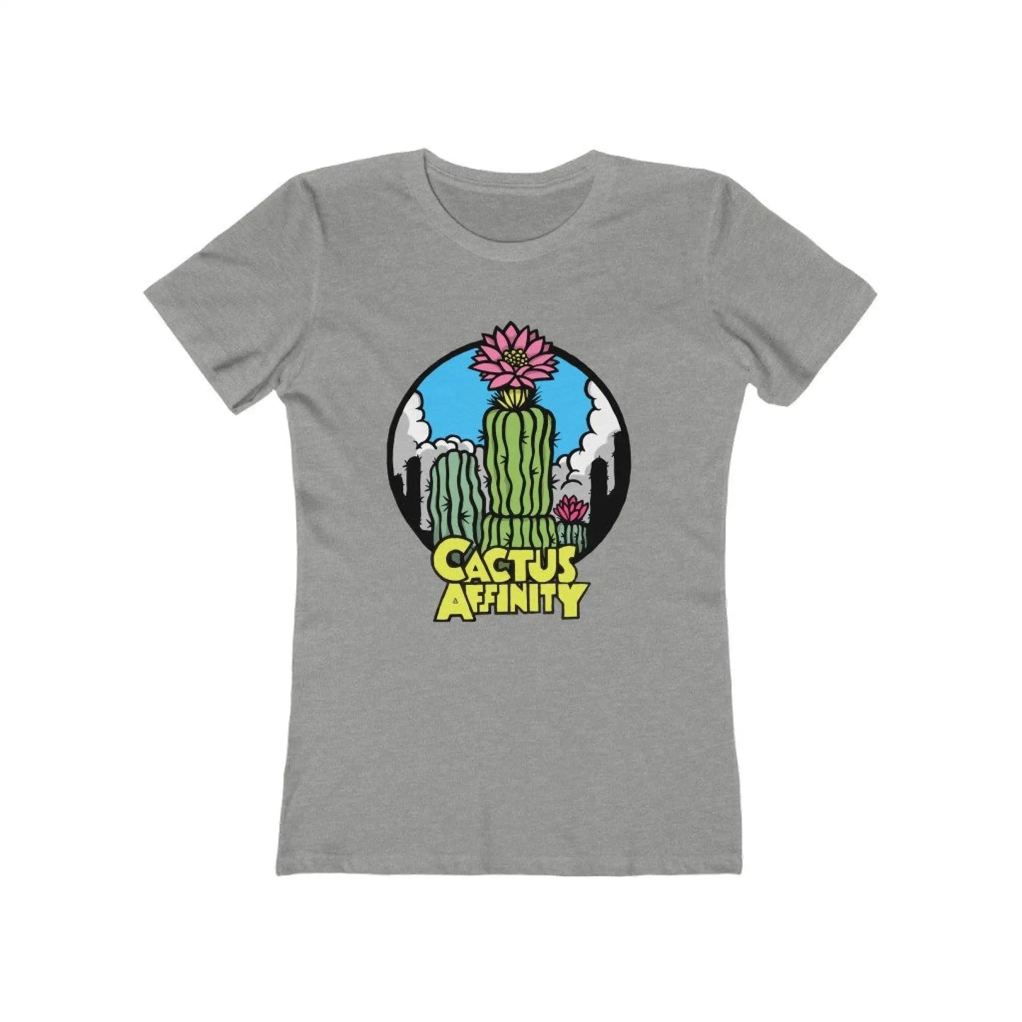 Women’s The Boyfriend Tee - Logo - Heather Grey / S