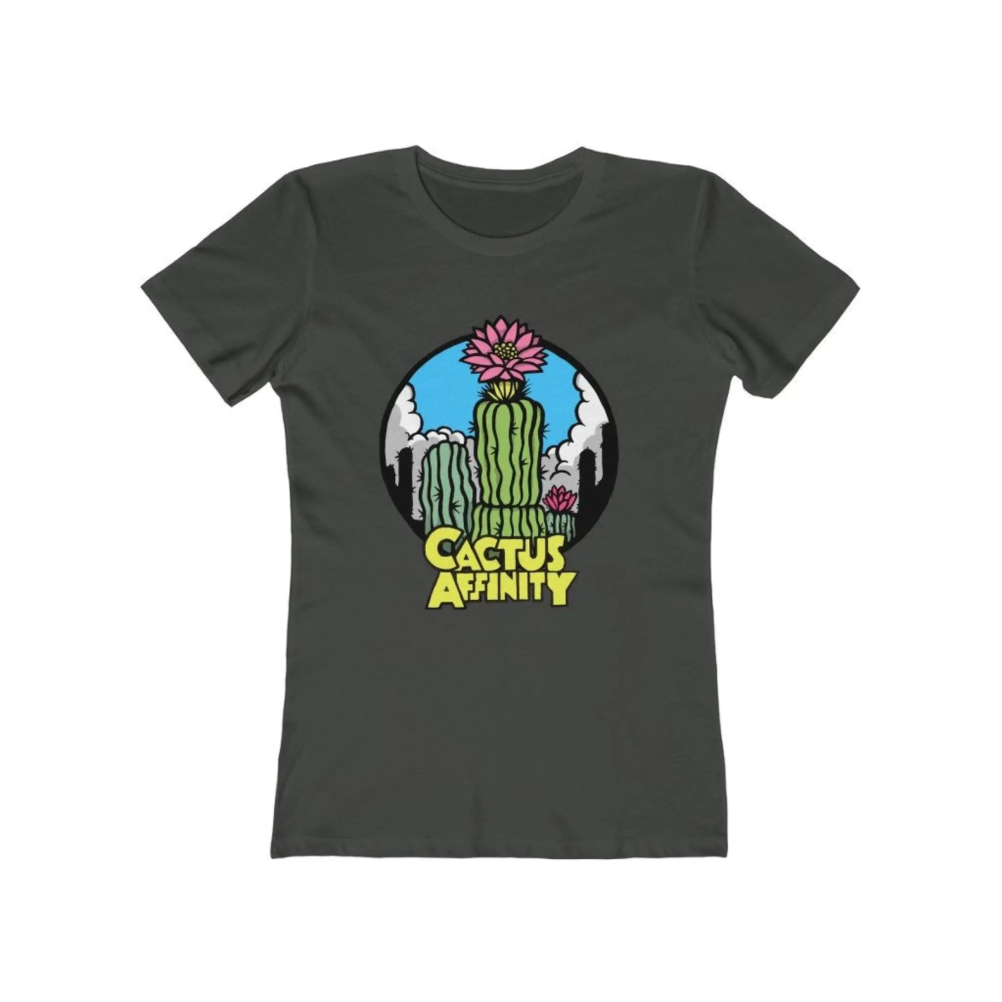 Women’s The Boyfriend Tee - Logo - Solid Heavy Metal / S