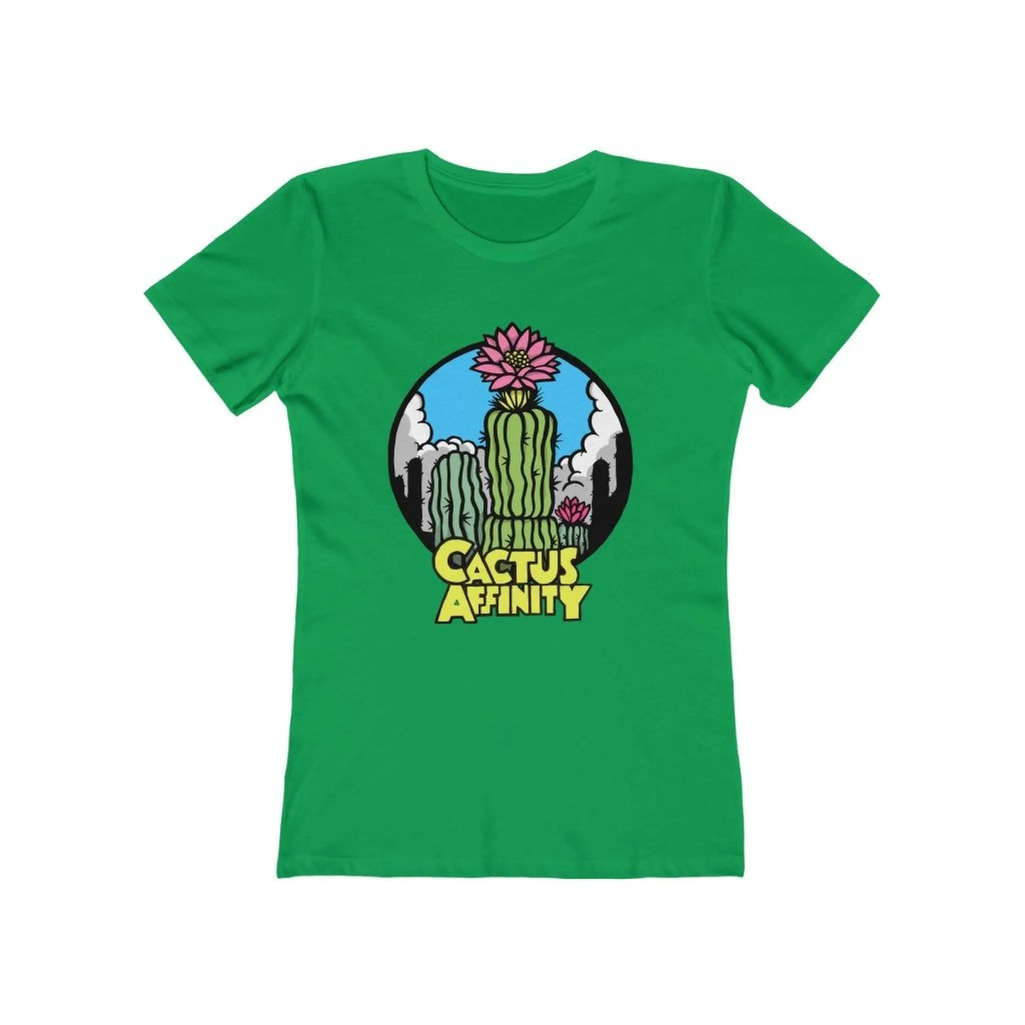 Women’s The Boyfriend Tee - Logo - Solid Kelly Green / L