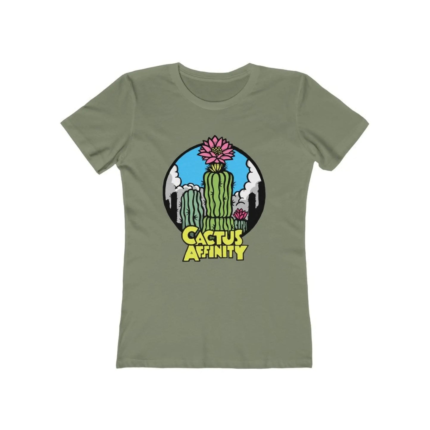 Women’s The Boyfriend Tee - Logo - Solid Light Olive / S