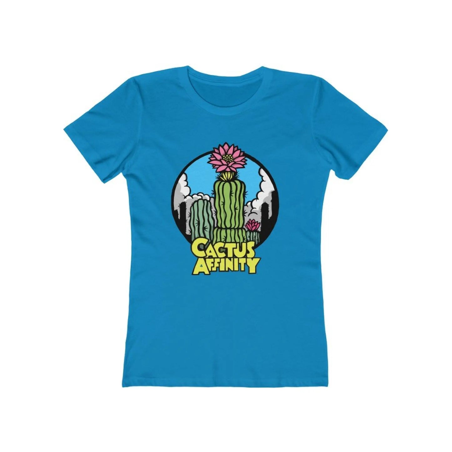 Women’s The Boyfriend Tee - Logo - Solid Turquoise / S