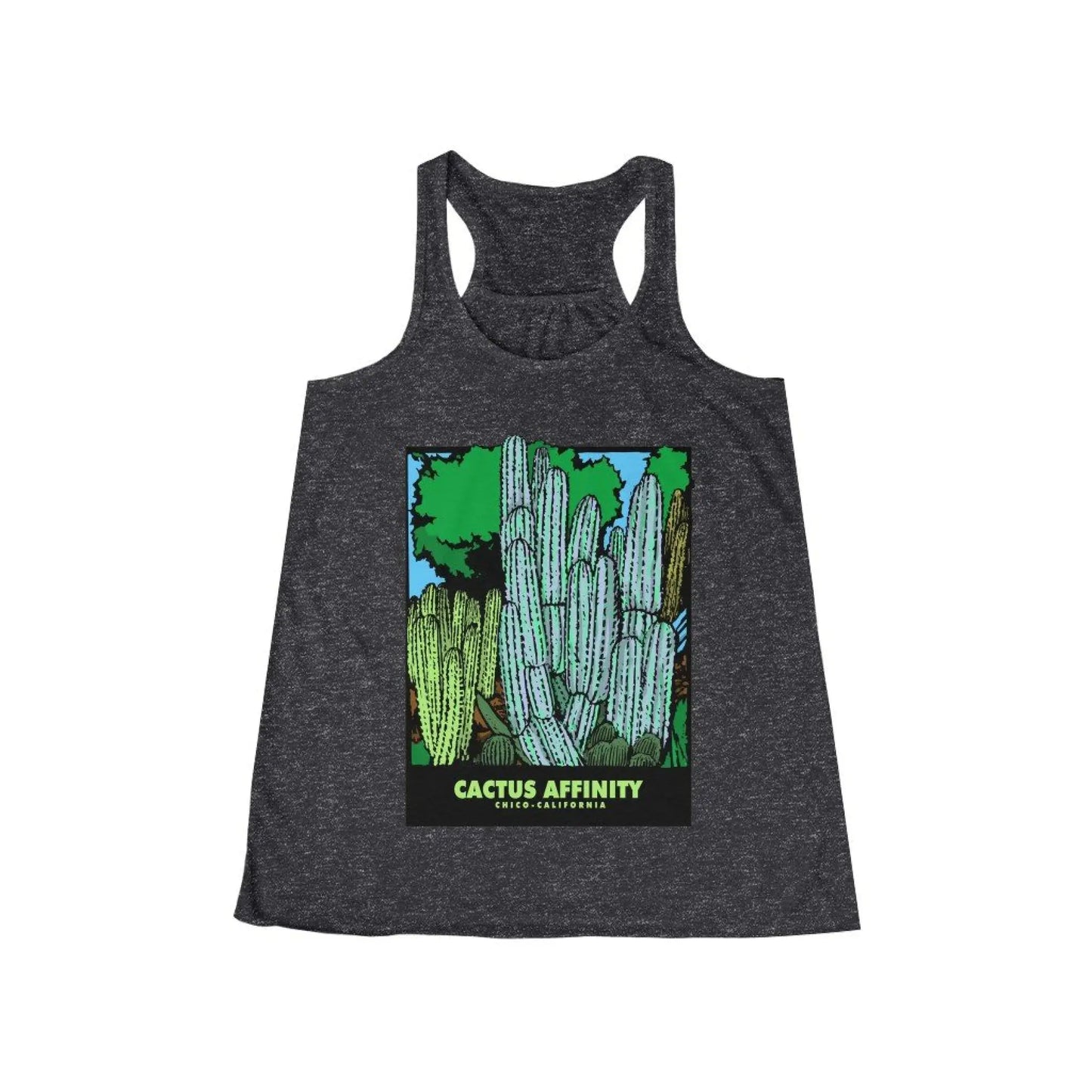 Women’s Flowy Racerback Tank - Chico - Dark Grey Heather /