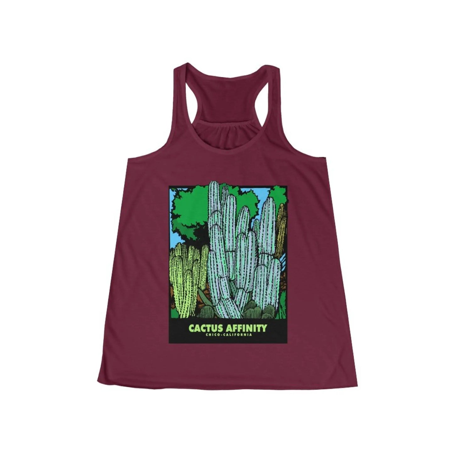 Women’s Flowy Racerback Tank - Chico - Maroon / L - Top
