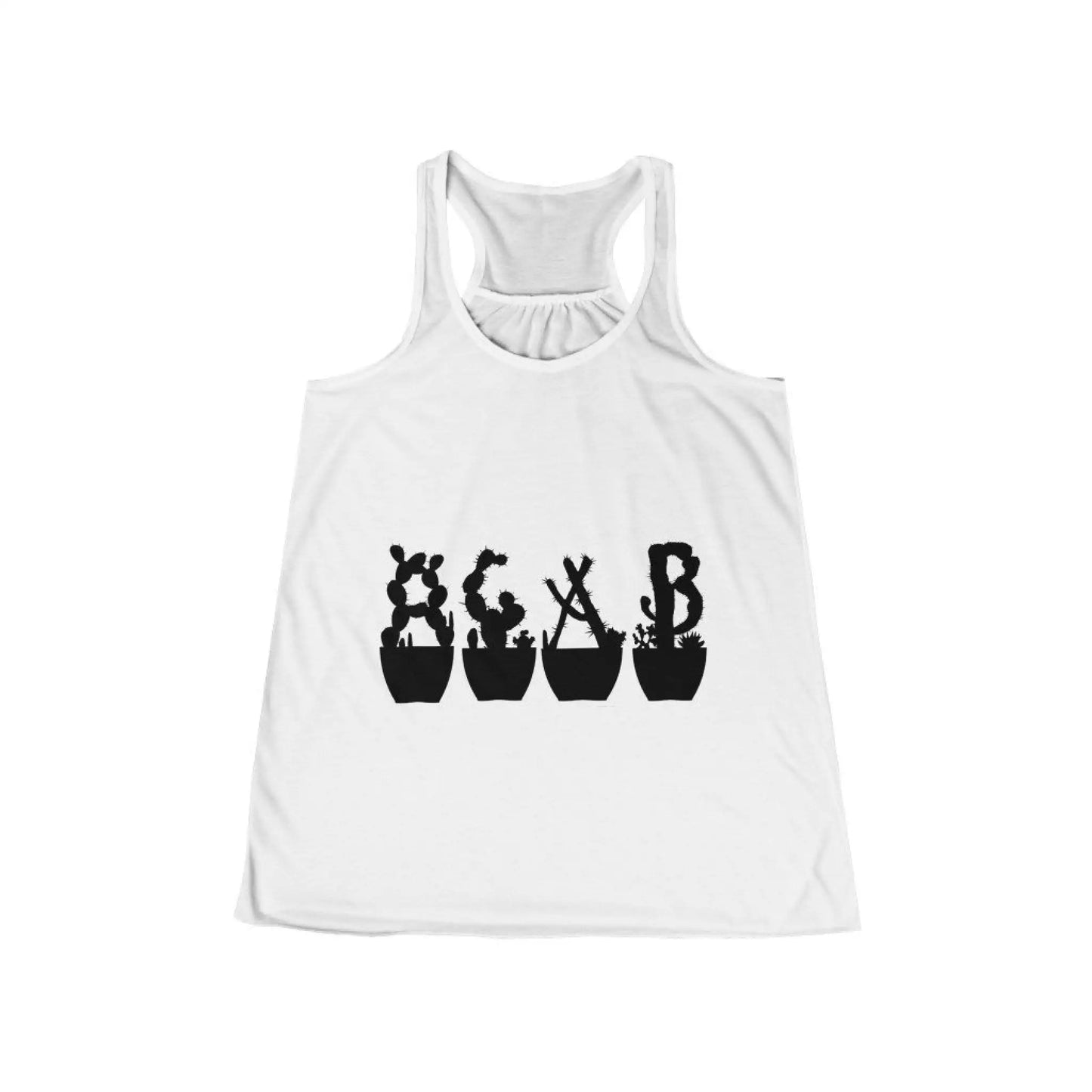 Women’s Flowy Racerback Tank - Just Beautiful Cactuses -