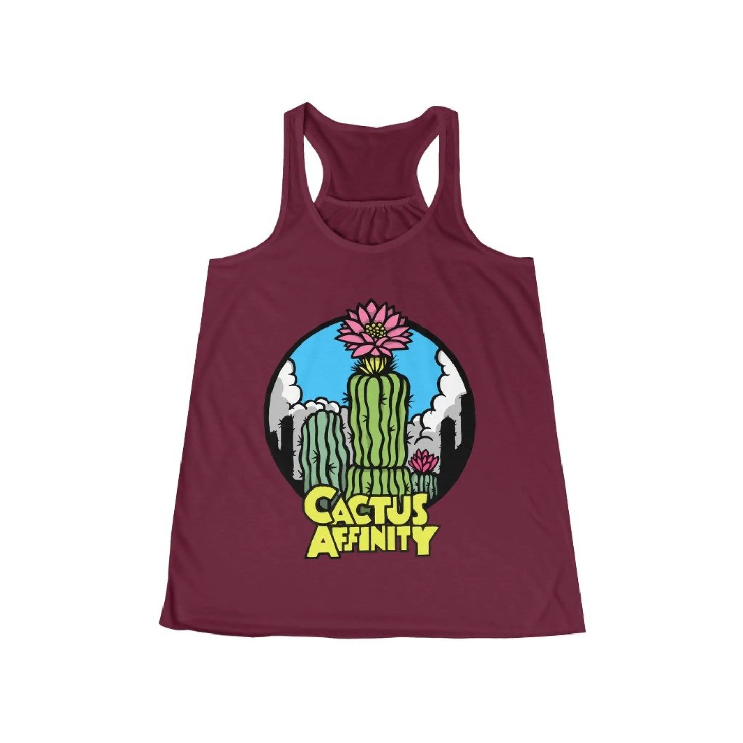 Women’s Flowy Racerback Tank - Logo - Maroon / XS - Top