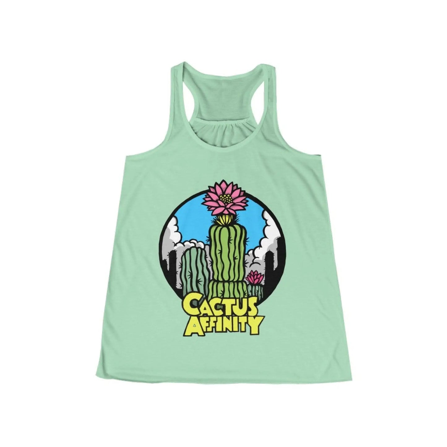 Women’s Flowy Racerback Tank - Logo - Mint / L - Top