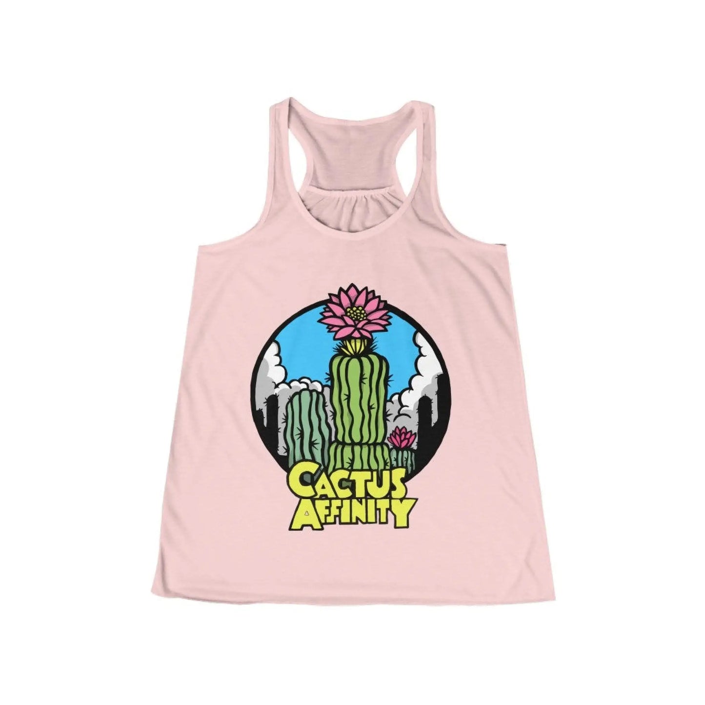 Women’s Flowy Racerback Tank - Logo - Soft Pink / XS - Top