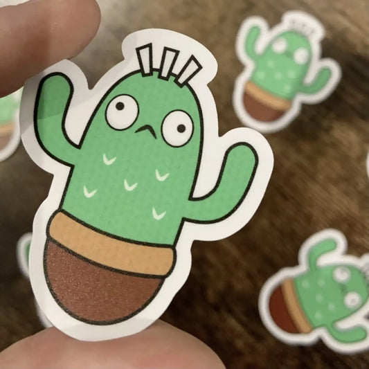 Worry Cactus Sticker