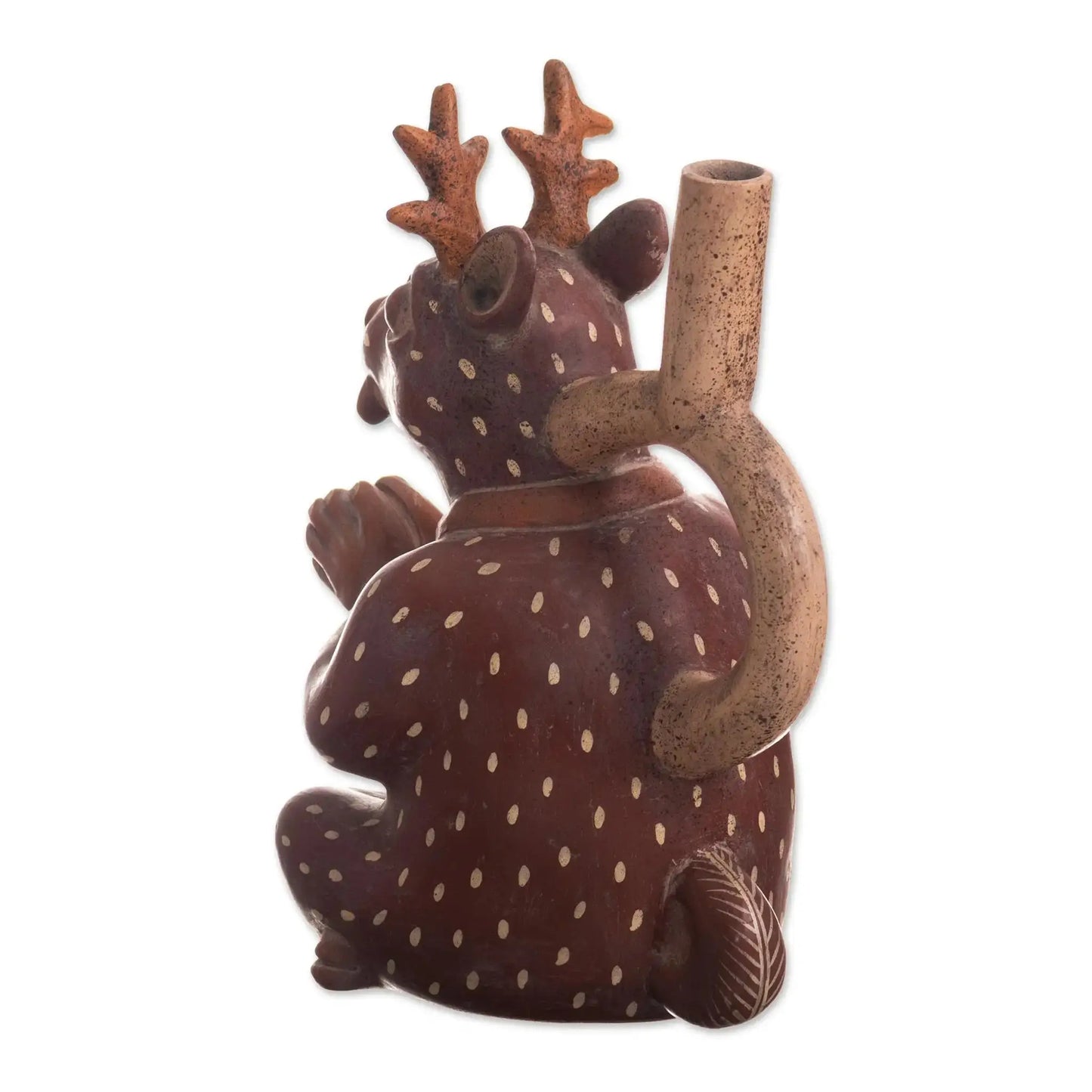 Young Moche Deer - ceramic sculpture - Art
