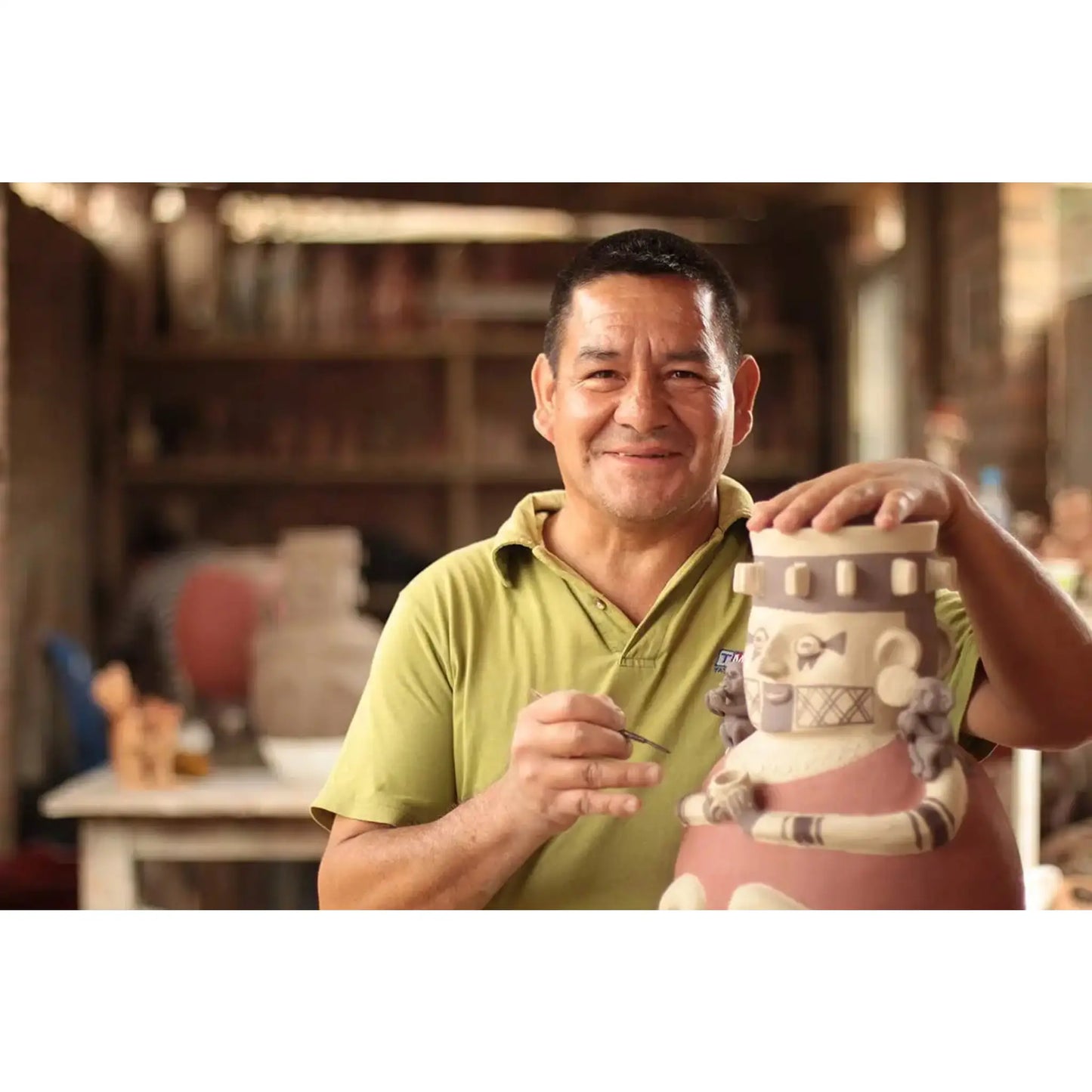 Young Moche Deer - ceramic sculpture - Art