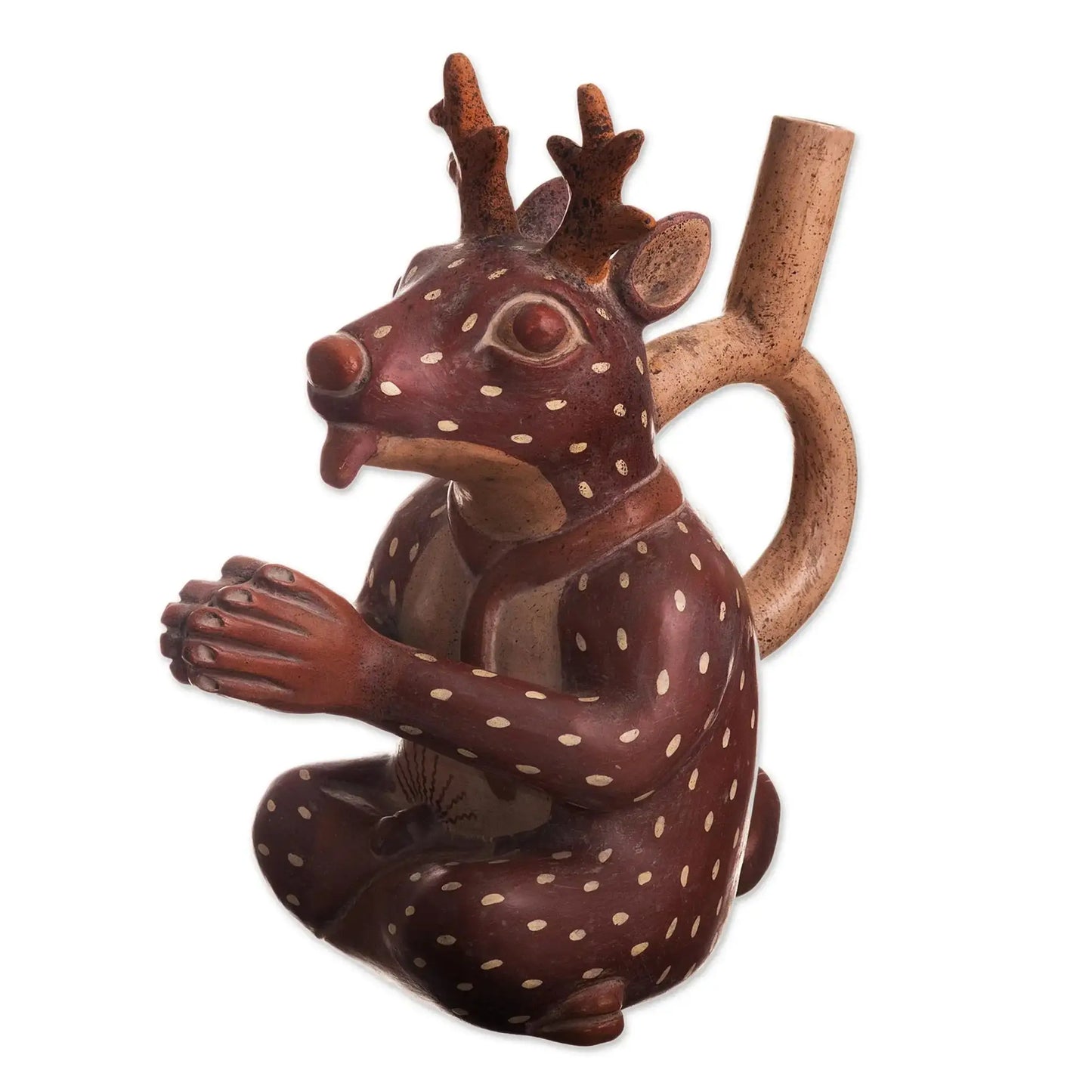 Young Moche Deer - ceramic sculpture - Art