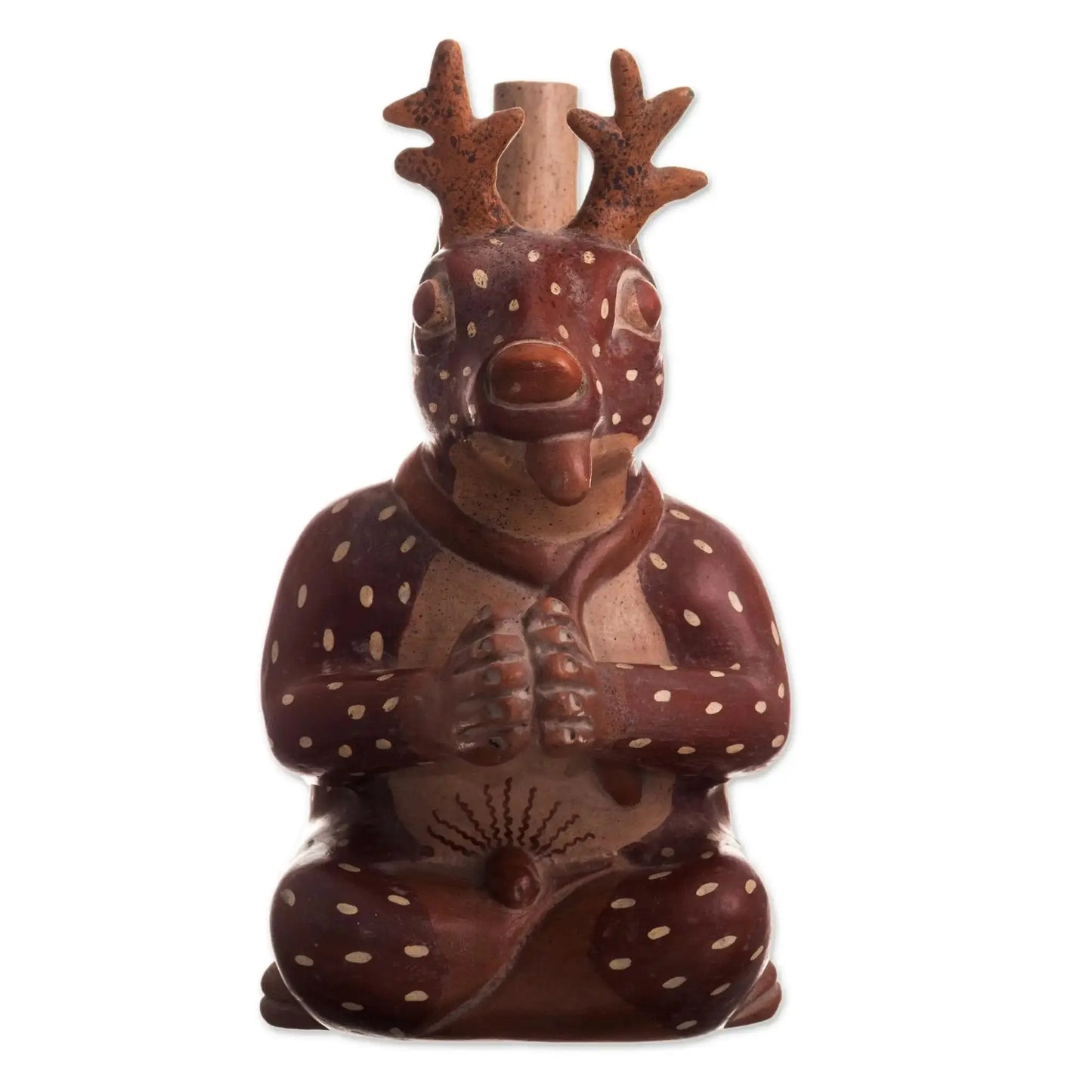 Young Moche Deer - ceramic sculpture - Art