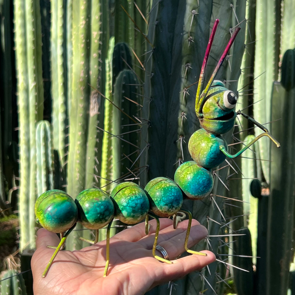 Garden Caterpillar - metal art