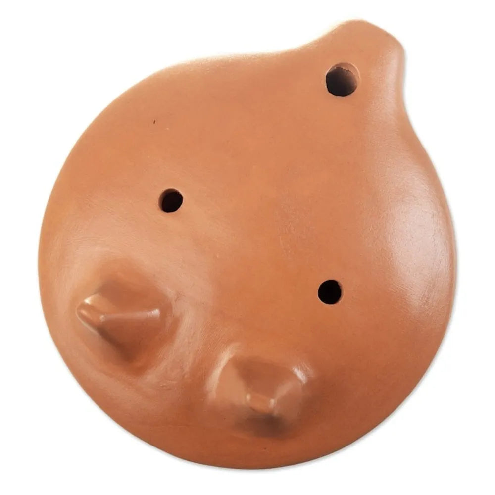 Cuzco Chants - Ceramic Ocarina with Andean Motif Handcrafted in Peru