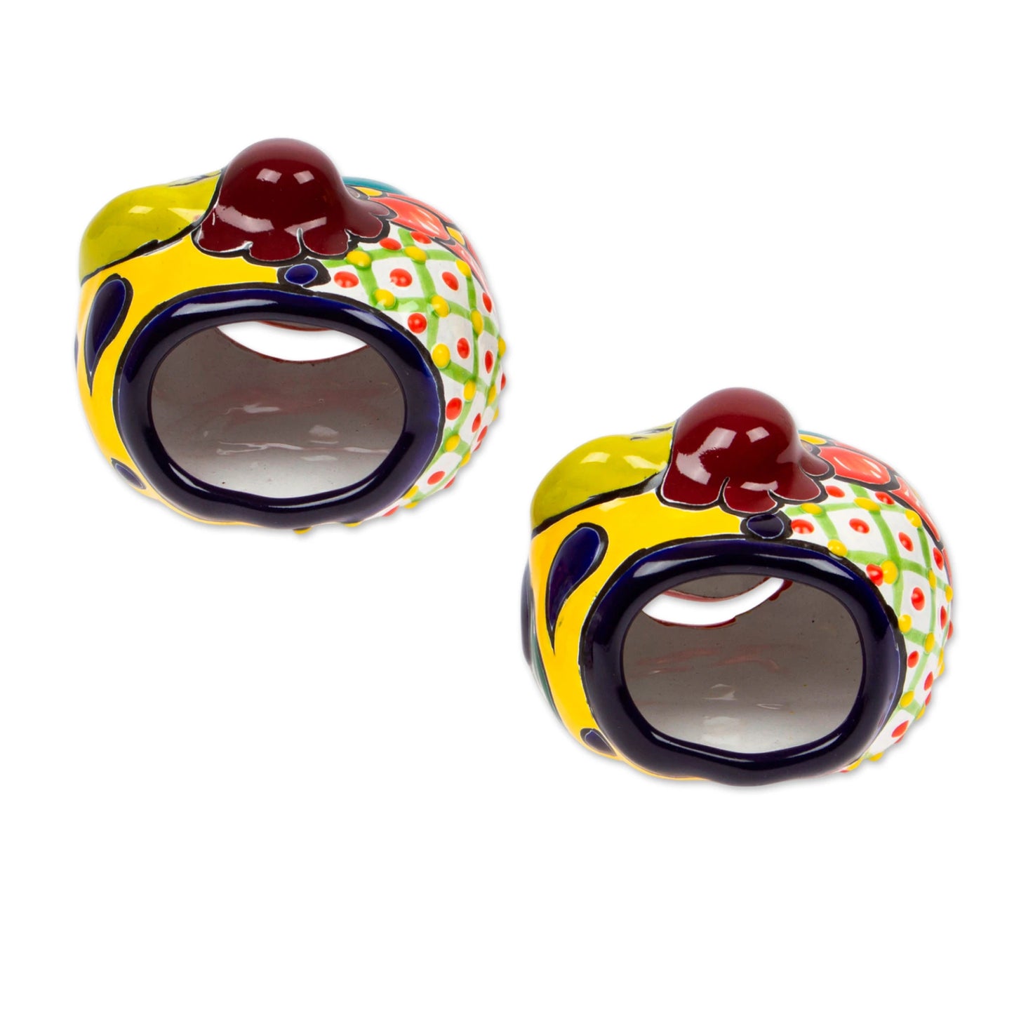 Bright Jack-O-Lantern - Talavera Ceramic Tealight Holder