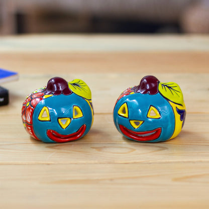 Bright Jack-O-Lantern - Talavera Ceramic Tealight Holder