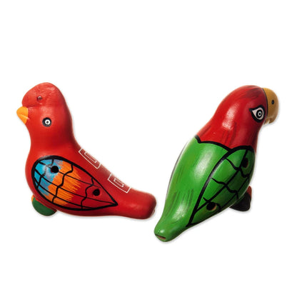 Songs with Friends - Handmade Ceramic Ocarinas from Peru (2 Pieces)