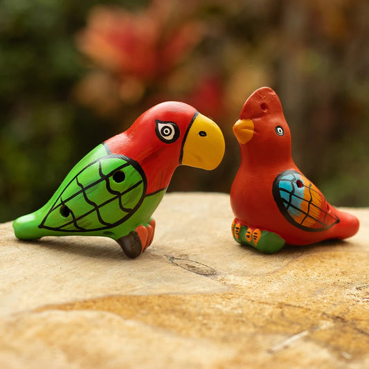 Songs with Friends - Handmade Ceramic Ocarinas from Peru (2 Pieces)