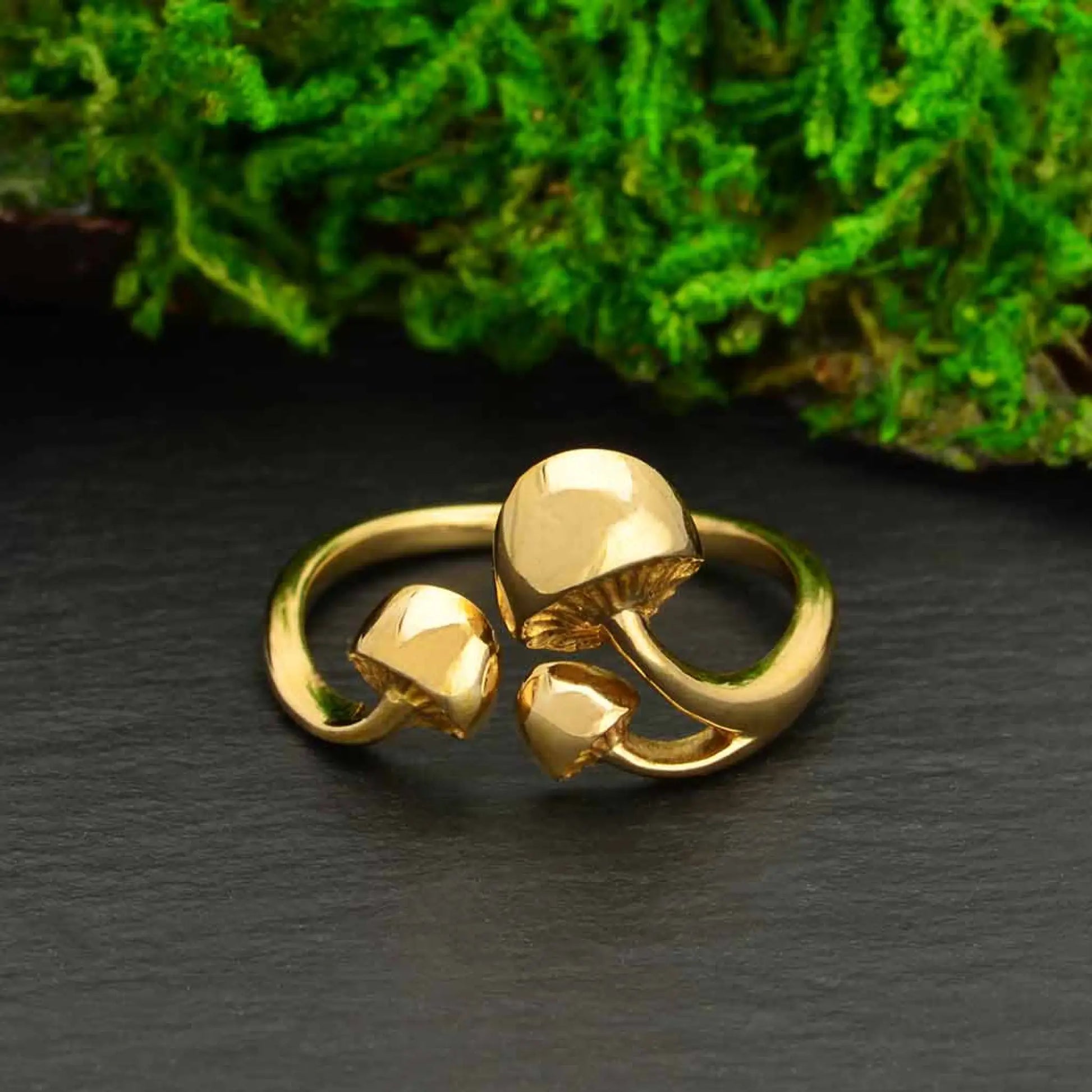 Adjustable Three Mushroom Ring - Jewelry