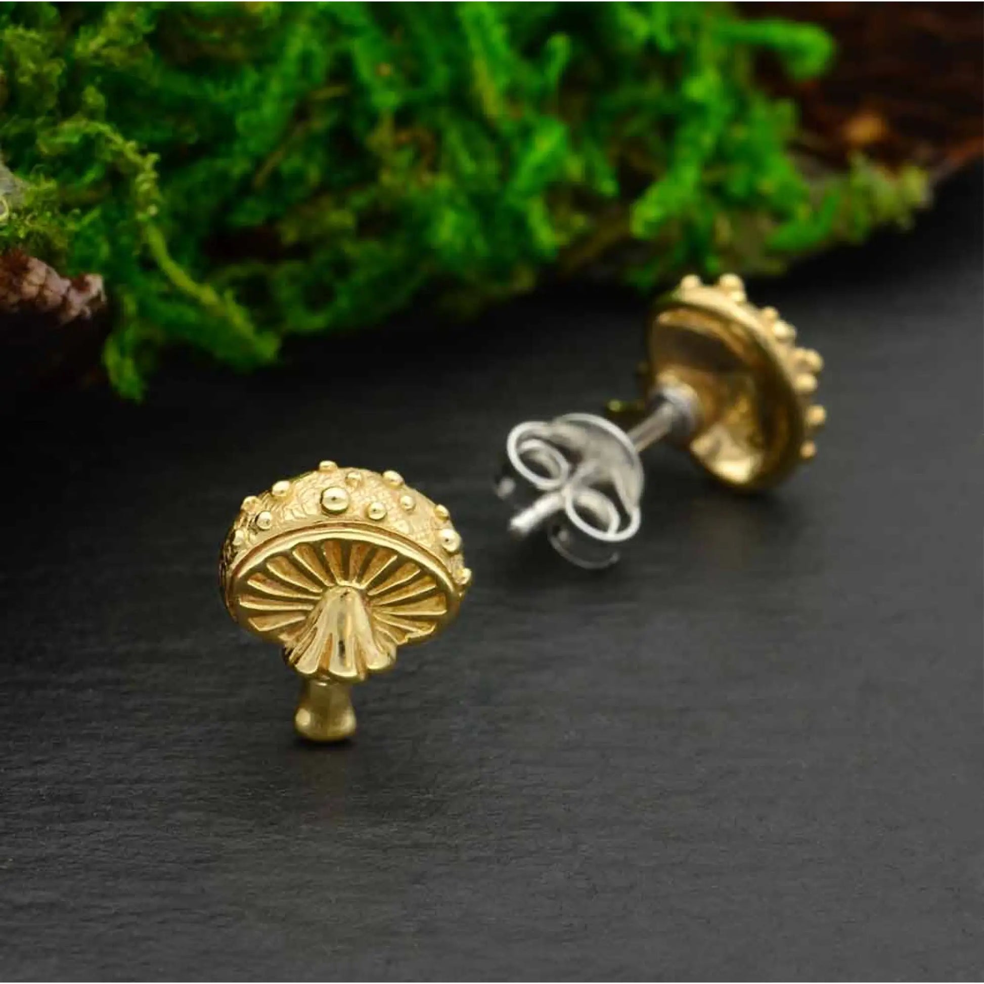 Agaric Mushroom Post Earrings - Jewelry