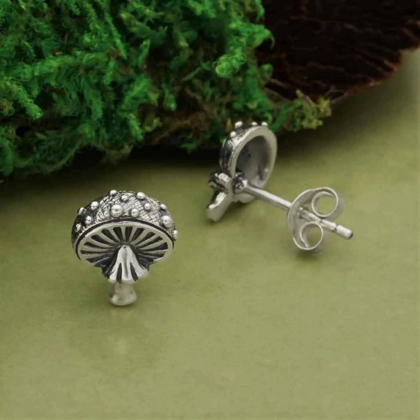 Agaric Mushroom Post Earrings - Jewelry