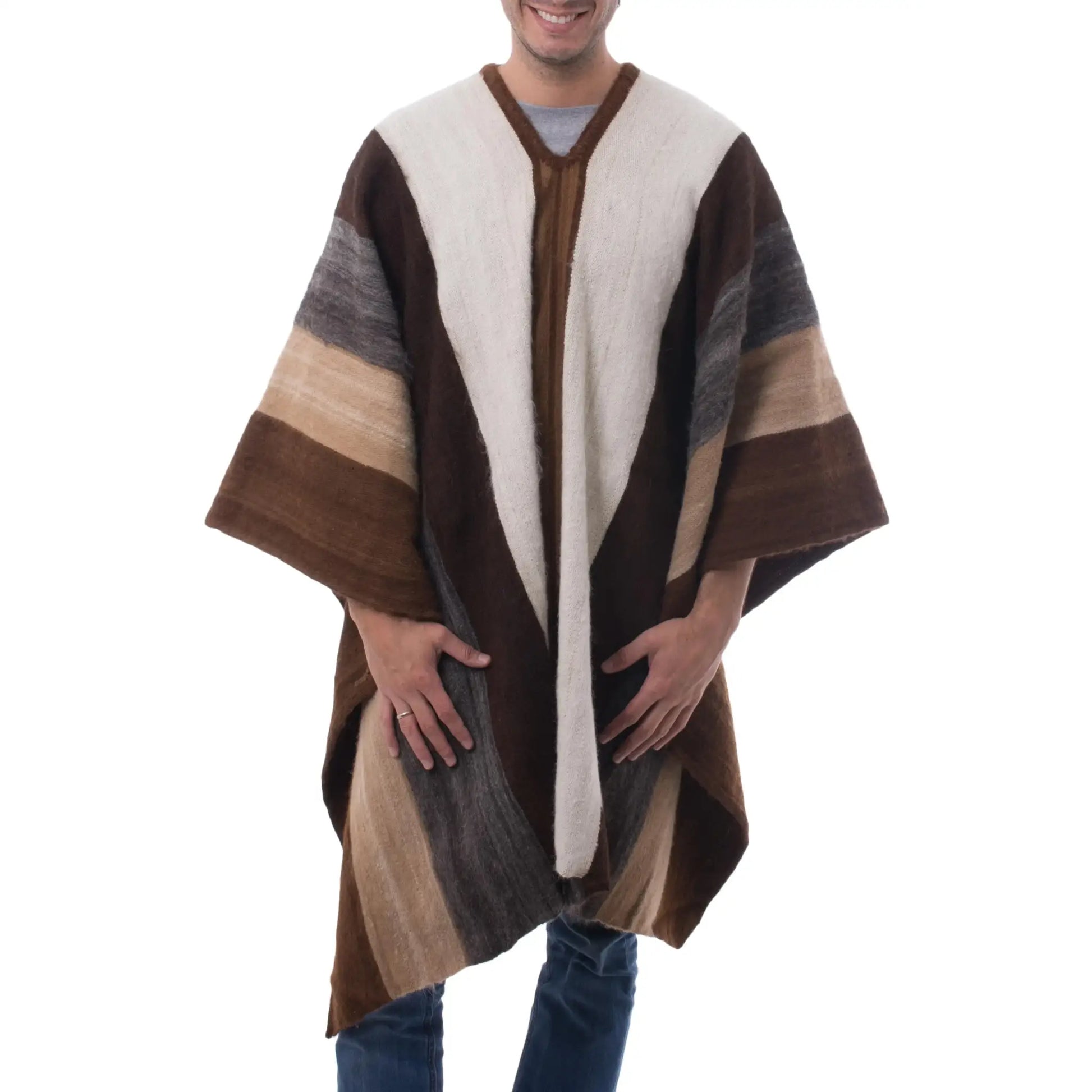 Andean Celebration - alpaca wool poncho - Clothes