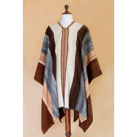 Andean Celebration - alpaca wool poncho - Clothes