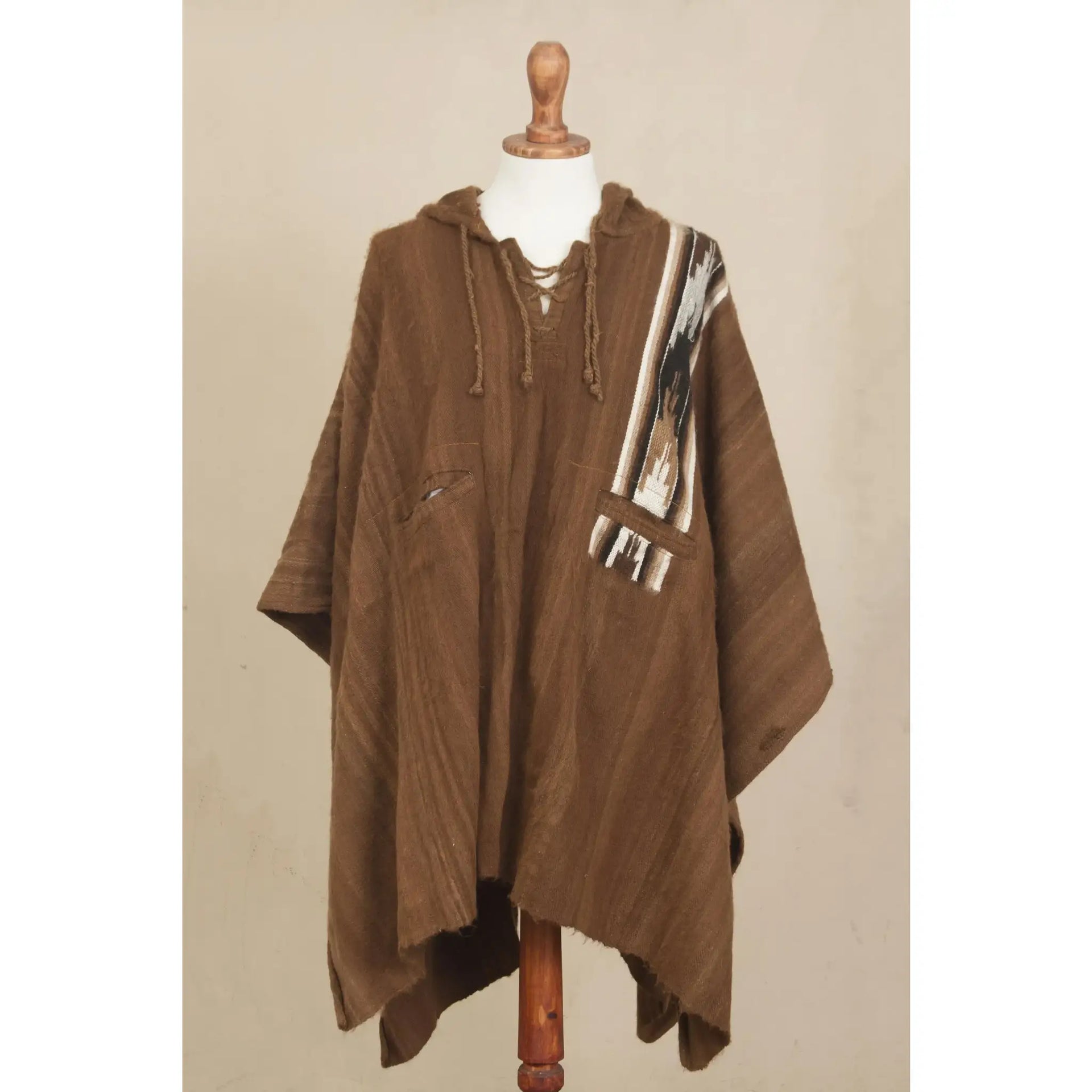 Store Alpaca Hooded Poncho Cape - Andean Mountain Textile