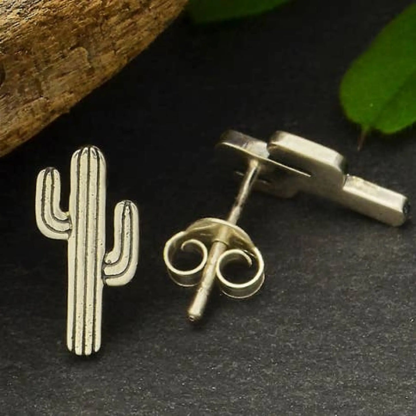 Cactus Post Earrings - Recycled Sterling Silver - Jewelry