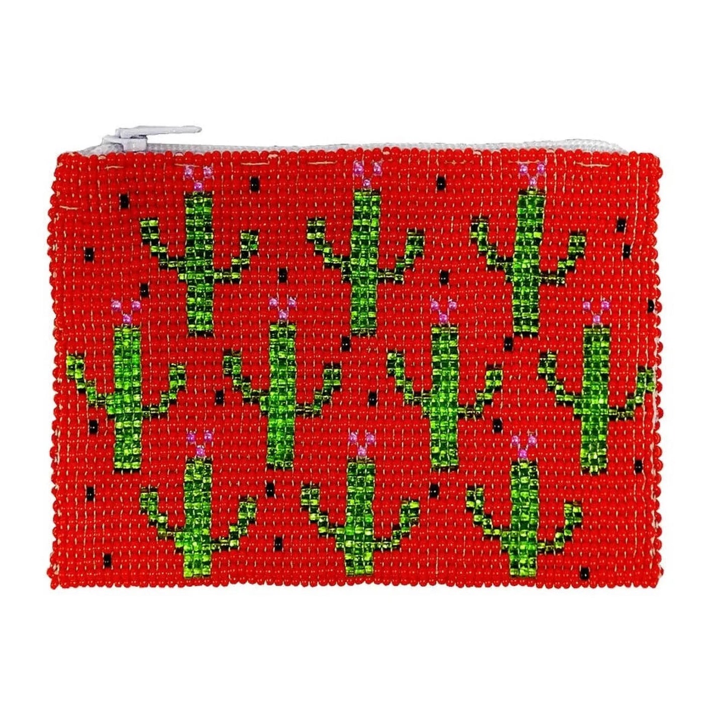 Cactus Seed Bead Coin Purse - Bag