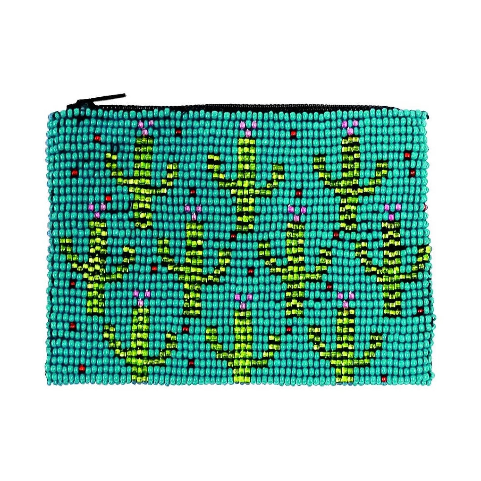 Cactus Seed Bead Coin Purse - Bag