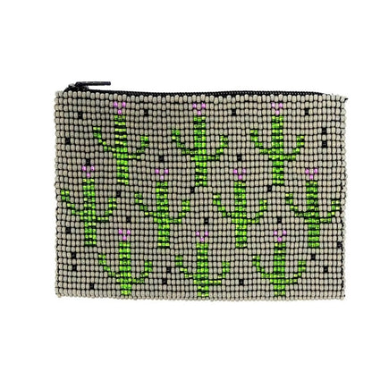 Cactus Seed Bead Coin Purse - Bag