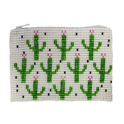 Cactus Seed Bead Coin Purse - Bag