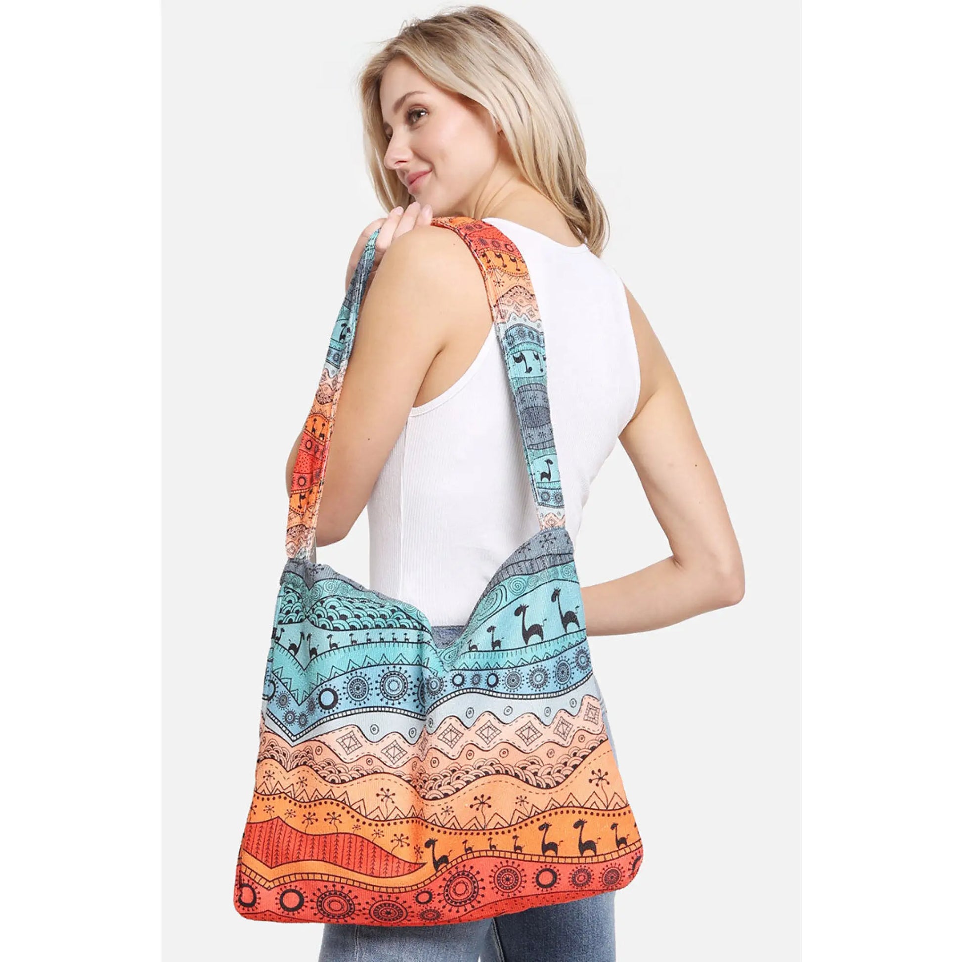 Desert Theme Print Beach Towel Tote Bag 2 In 1