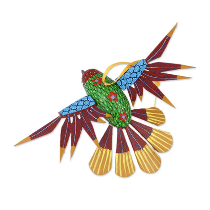 Fanciful Flutter in Red - alebrije hummingbird - Art