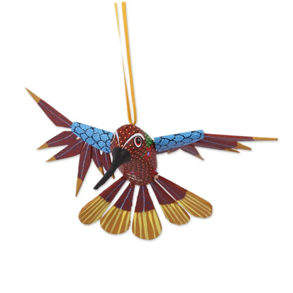 Fanciful Flutter in Red - alebrije hummingbird - Art