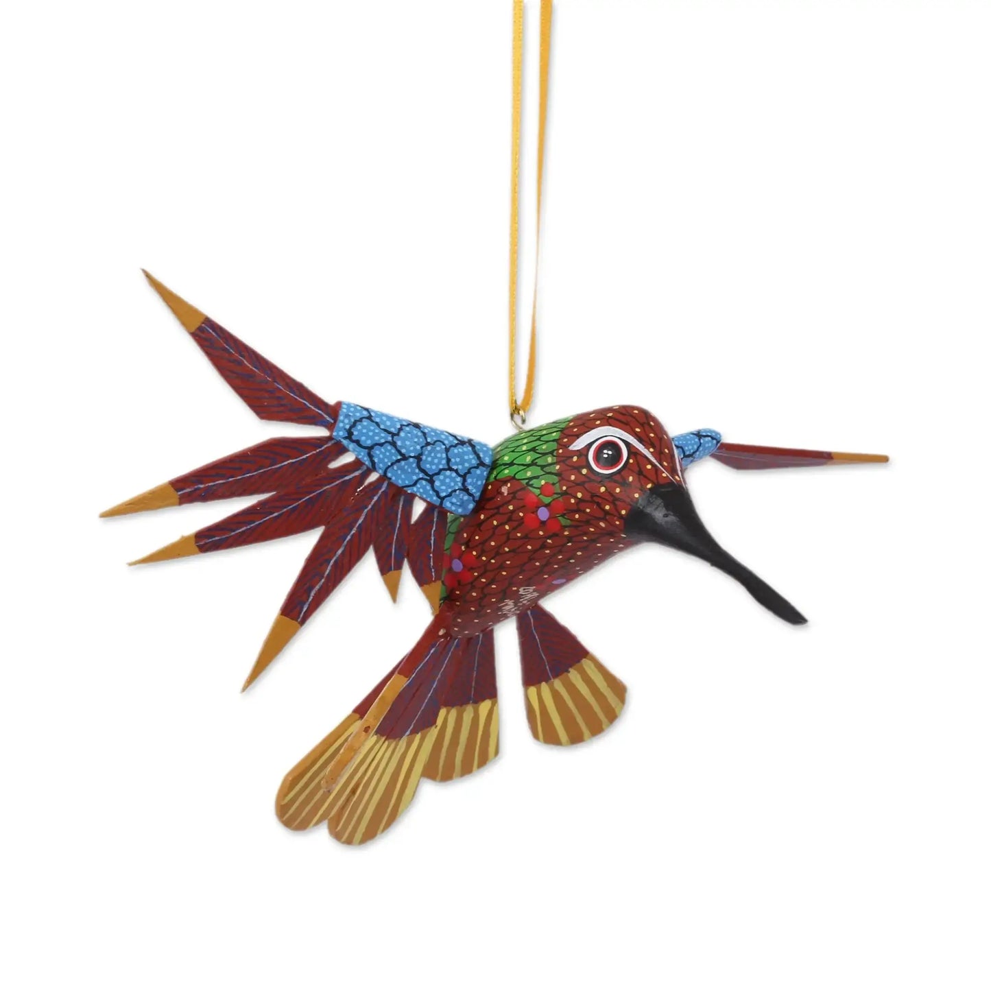 Fanciful Flutter in Red - alebrije hummingbird - Art