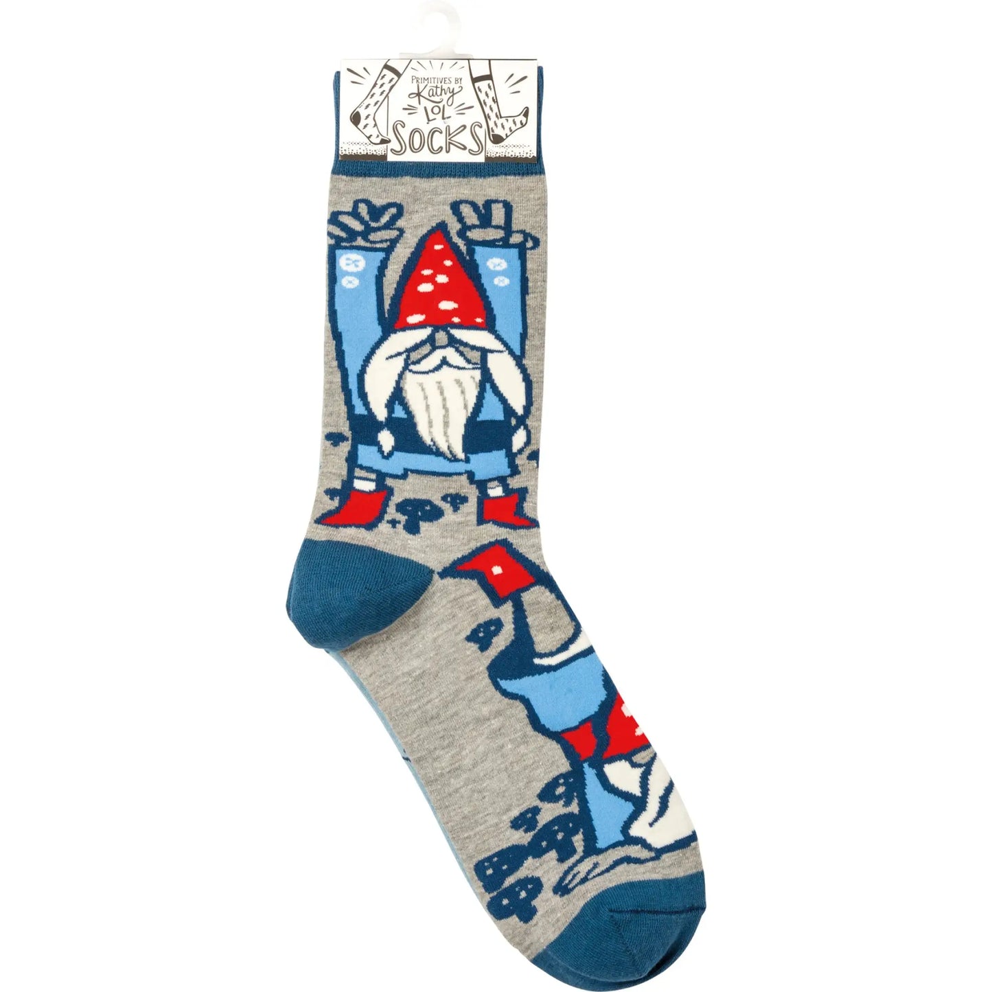 Gnomes And Mushrooms - socks - Socks