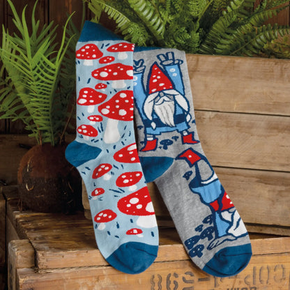 Gnomes And Mushrooms - socks - Socks