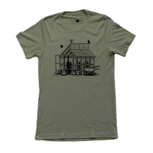 Greenhouse Tee-Heather Olive - Clothes