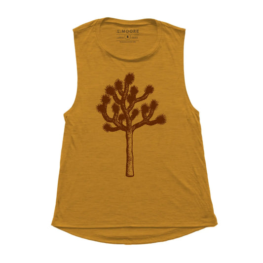 Ladies Joshua Tree Tank-Gold - Clothes