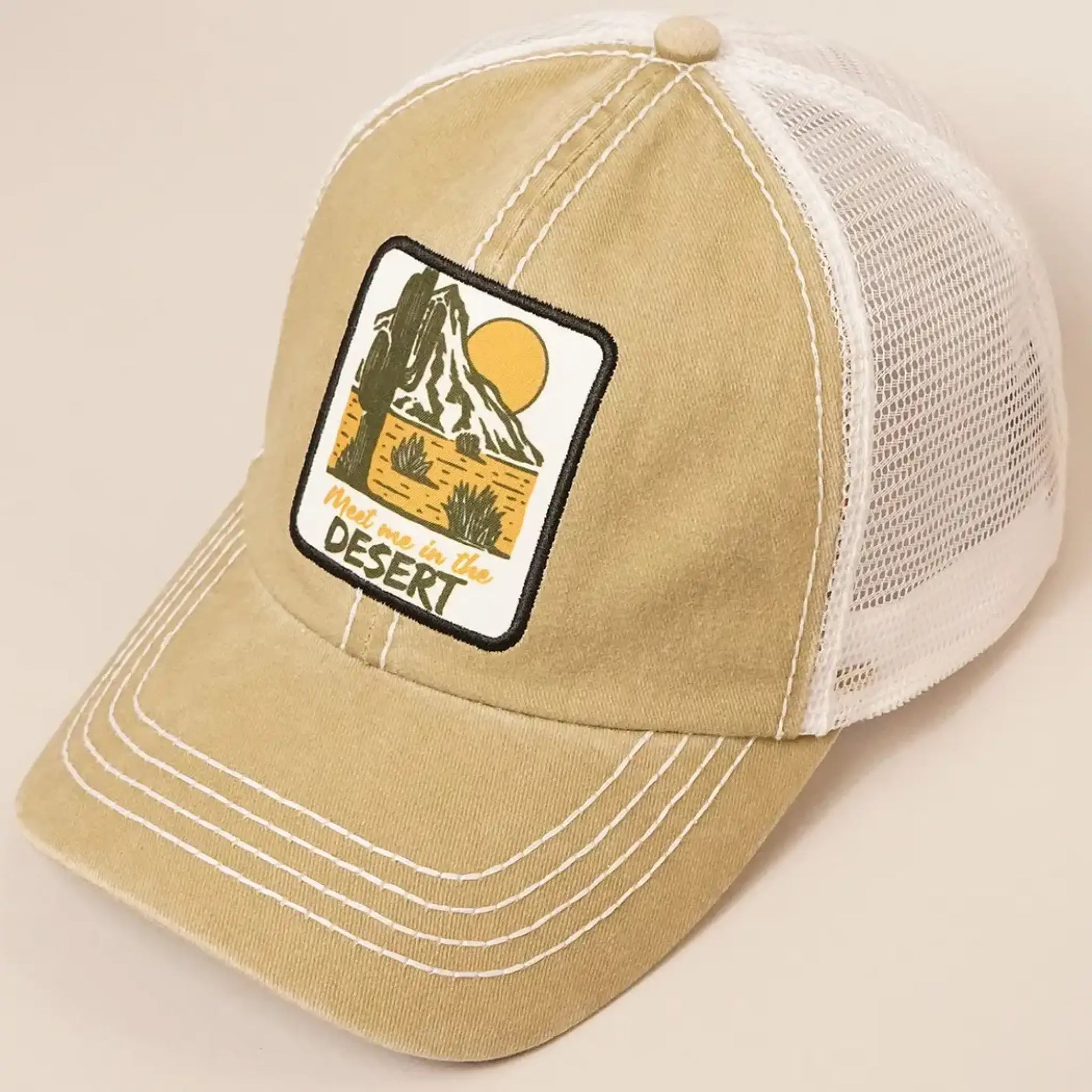 Meet Me In The Desert - mesh-back hat - khaki - Hats