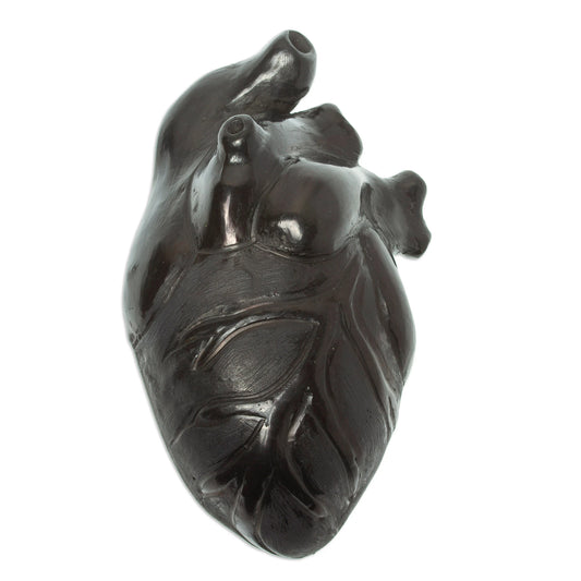 Whole Heart - Barro Negro Sculpture