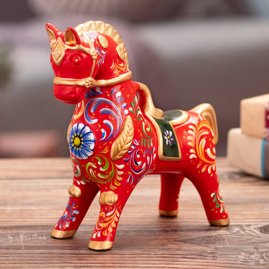 Red Horse of Pucara - Ceramic Sculpture