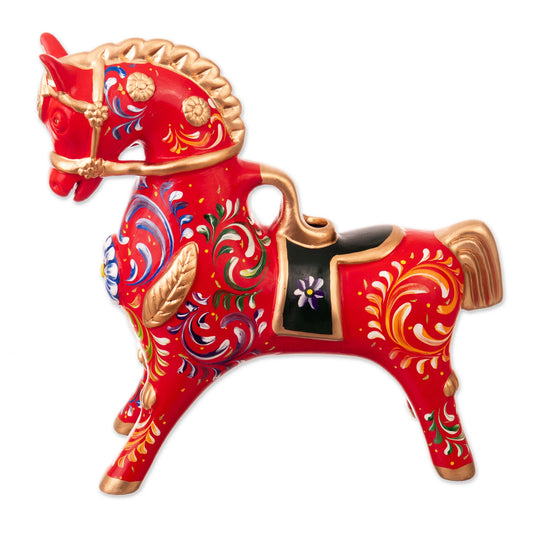 Red Horse of Pucara - Ceramic Sculpture