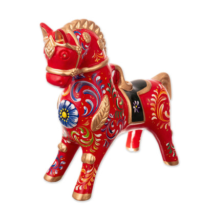 Red Horse of Pucara - Ceramic Sculpture