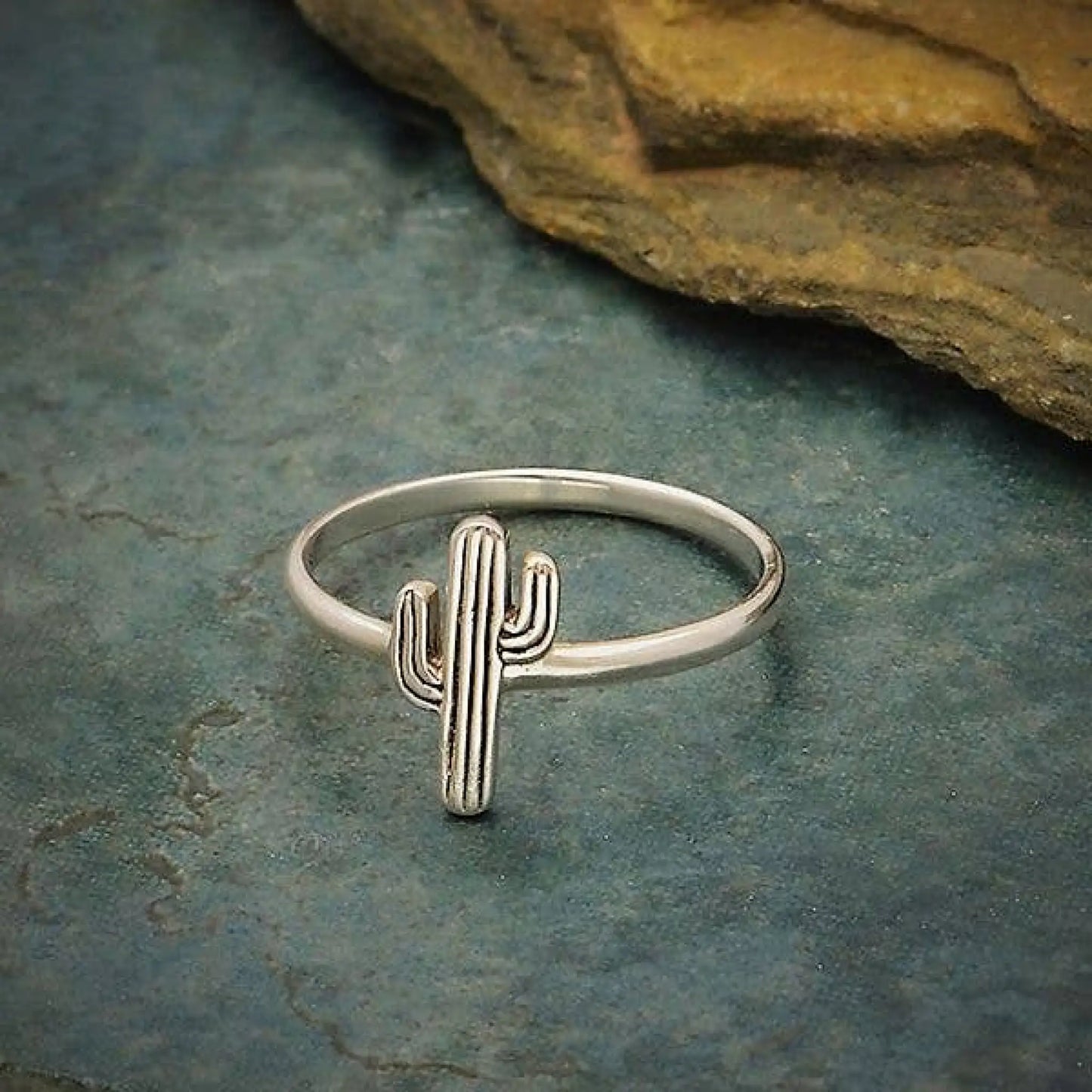 Sterling Silver Cactus Ring - Jewelry